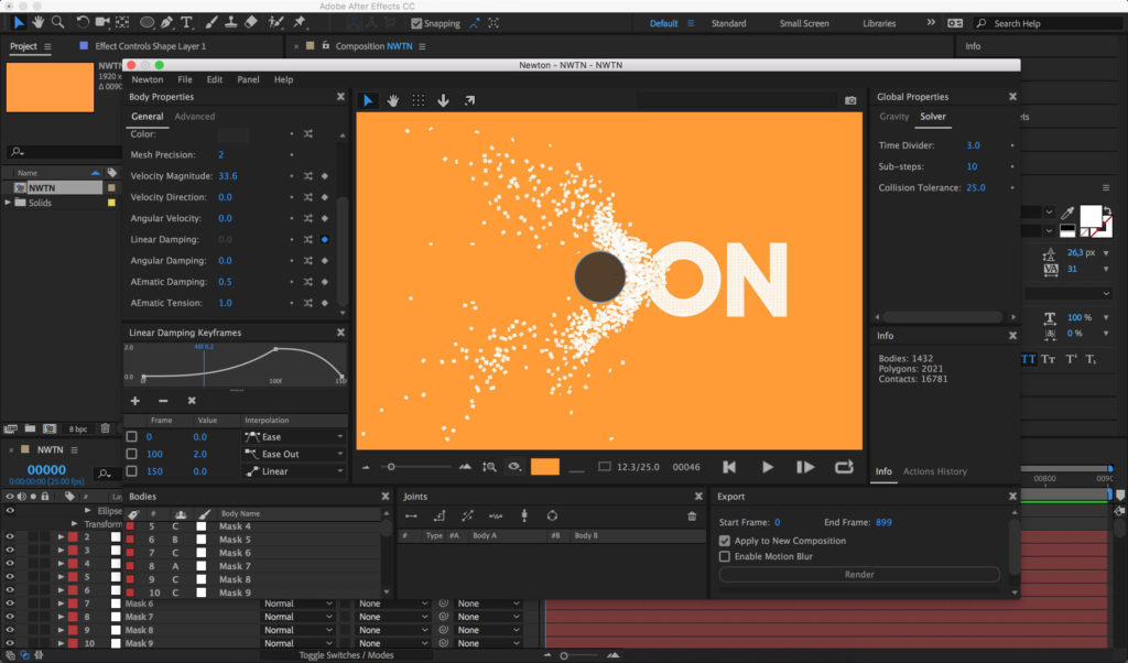 Newton Newton [Plugin For After Effects]2.1.22 Download Free